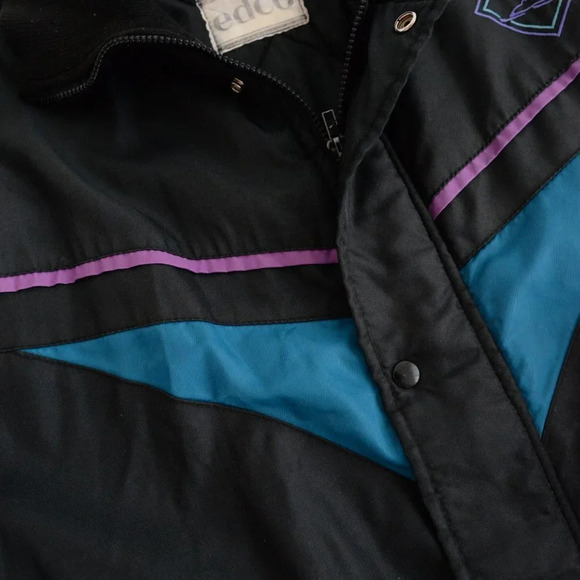 Vintage Edco 80's Black Snowmobile & Ski Winter  jacket Coat - Picture 14 of 14